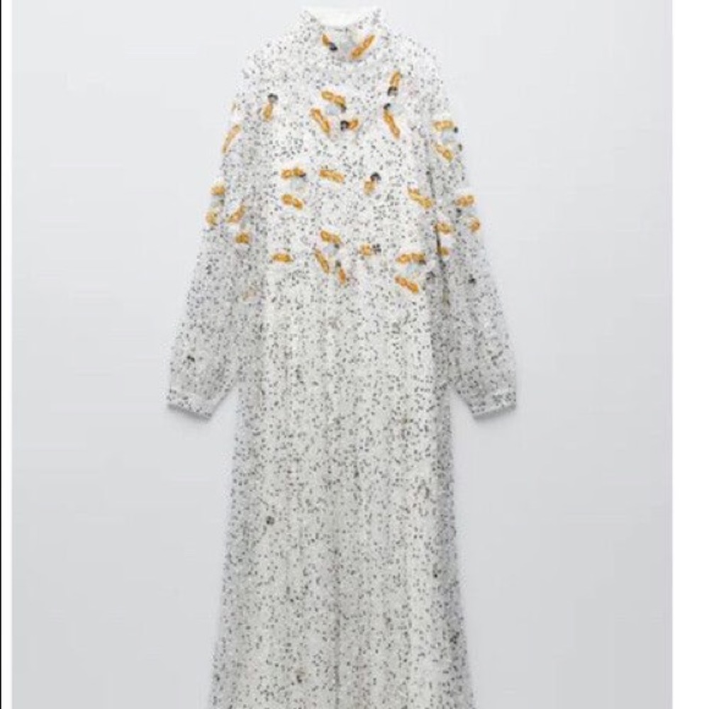 Zara Limited Edition Designer Maxi Sequin Dress // Medium